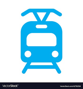 blue tram icon