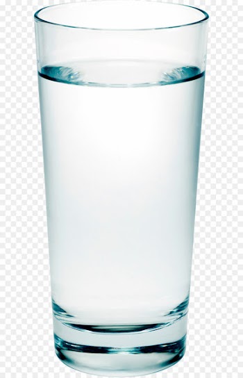 Blue transparent water glass without matting 