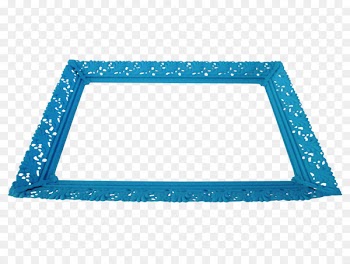 Blue Tray Rectangle Filigree Plate -  