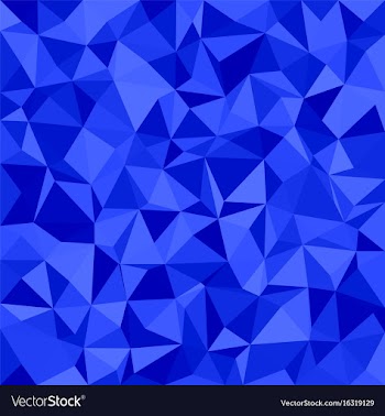 Blue triangle tiled mosaic pattern background vector image