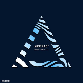 Blue triangular abstract badge template vecto.. | Free stock vector - 538040