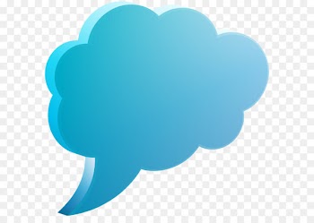 Blue Turquoise Design Wallpaper - Cloud Bubble Speech PNG Image 