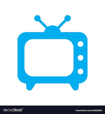 blue tv or television solid icon