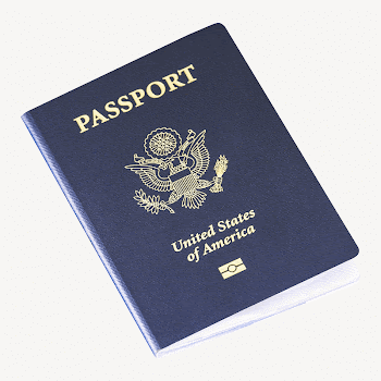 Blue U.S. passport collage element | Free PSD - rawpixel