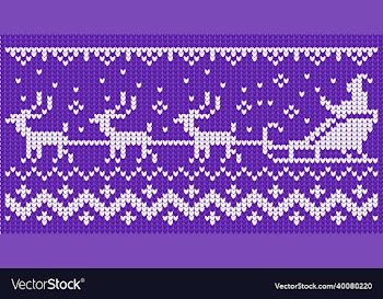 blue ugly sweater pattern santa claus