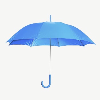 Blue umbrella collage element, isolated | Free PSD - rawpixel