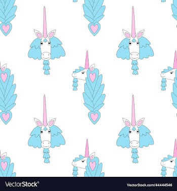 blue unicorns pattern