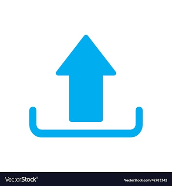 blue upload icon