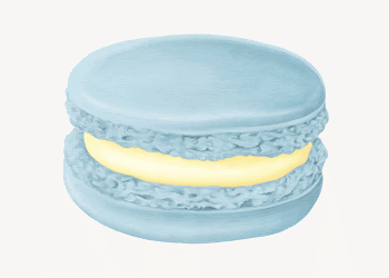 Blue vanilla macaroon, cute dessert | Free Photo Illustration - rawpixel