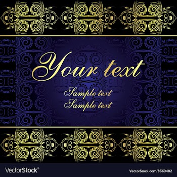 Blue Vintage Frame vector image