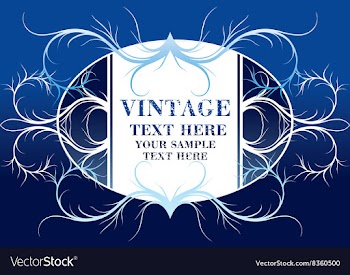 Blue Vintage Frame vector image