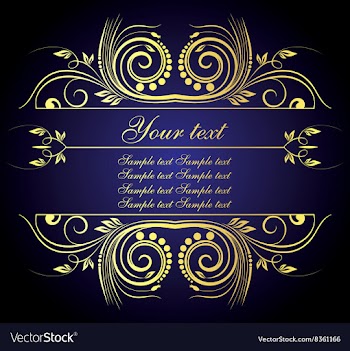 Blue Vintage Frame vector image