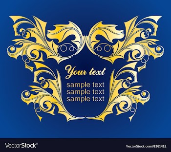 Blue Vintage Frame vector image
