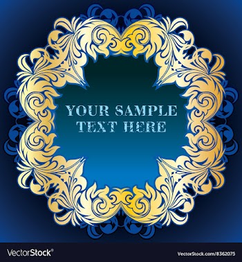 Blue Vintage Frame vector image