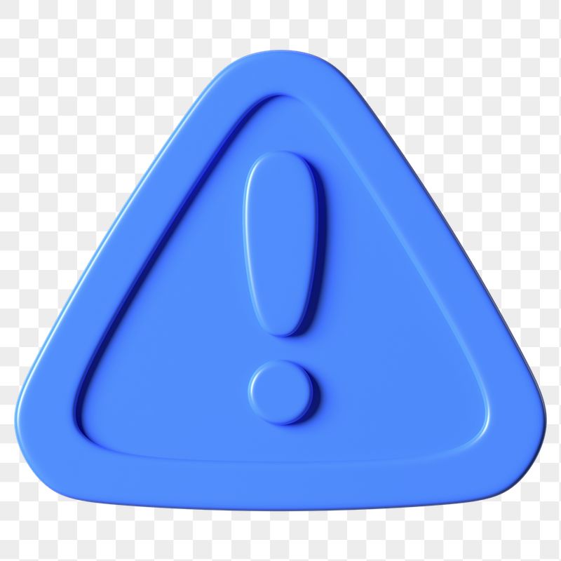 Blue warning sign png 3D | Free PNG - rawpixel