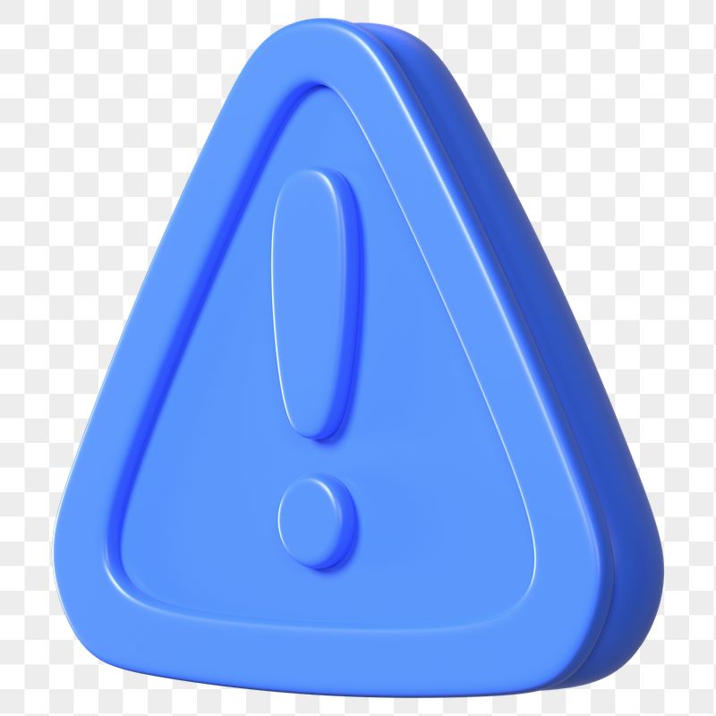 Blue warning sign png 3D | Free PNG - rawpixel