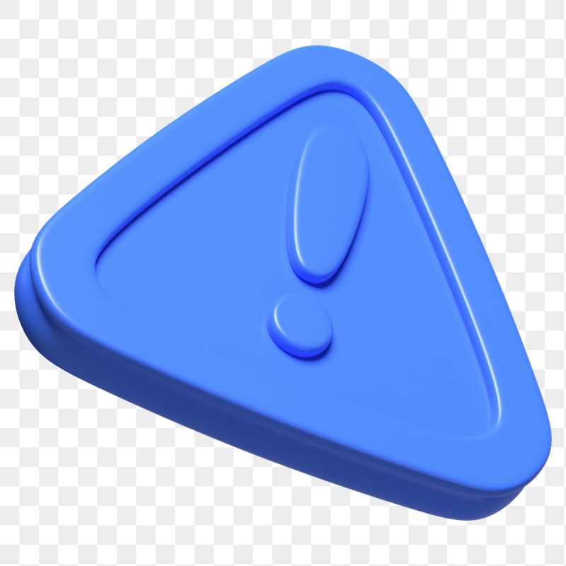 Blue warning sign png 3D | Free PNG - rawpixel