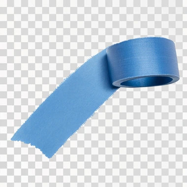 Blue washi tape png sticker, isolated, png image