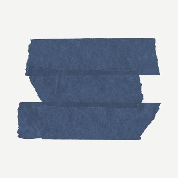 Blue washi tape sticker, journal | Free PSD - rawpixel