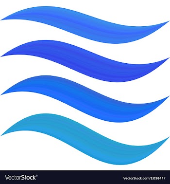Blue water symbol element set vector image