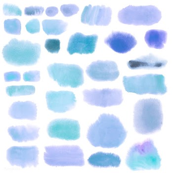 Blue watercolor design set | Free stock vector - 530745