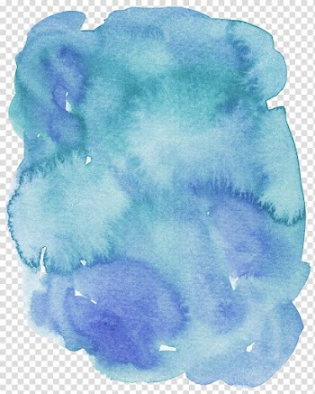 Blue watercolor effect transparent background PNG clipart