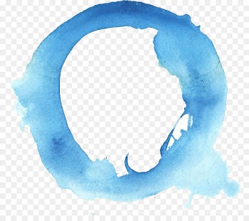 Blue Watercolor painting Circle - blue watercolor 