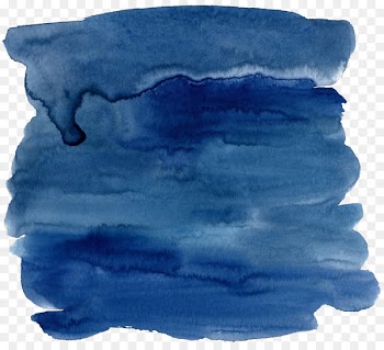 Blue Watercolor painting Ink - Dark blue watercolor effect 