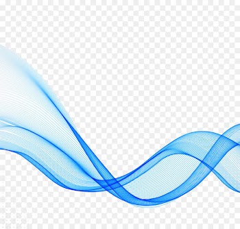 Blue Wave Curve Illustration - Blue ribbon decorative elements 
