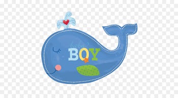 Blue whale Baby shower Clip art - foil vector 