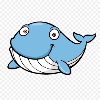 Blue whale Clip art - Cute Blue Whale Vector 