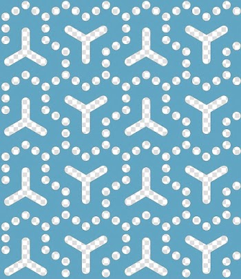 Blue White Point, On a blue background and white circle triangle pattern transparent background PNG clipart