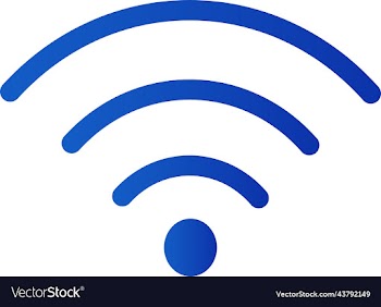 blue wifi icon graphical repre