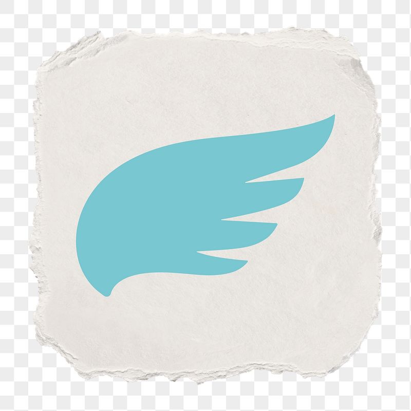 Blue wing png icon sticker, | Free Icons - rawpixel