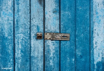 Blue wooden door background design | Free stock vector - 525118
