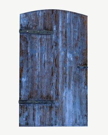 Blue wooden door collage element | Free PSD - rawpixel