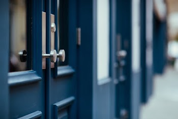Blue Wooden French Doors