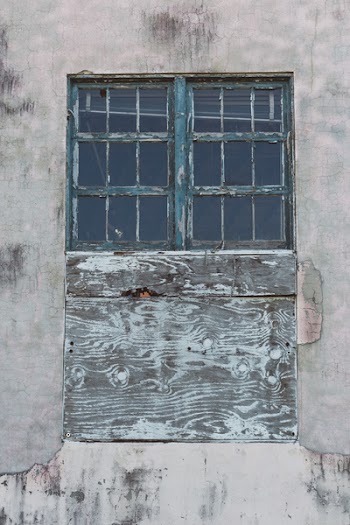 Blue Wooden Window Frame