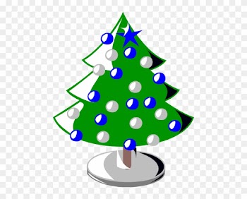 Blue Xmas Tree Cartoons