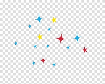 Blue, yellow, and red stars illustration, Star Computer file, Colorful stars transparent background PNG clipart