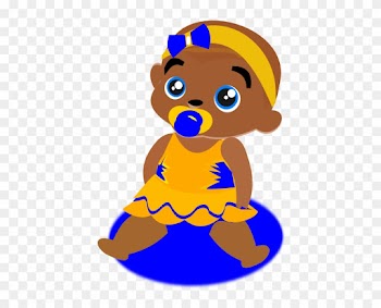 Blue Yellow Baby Clip Art At Vector Clip Art Online - Black Baby Clipart Png
