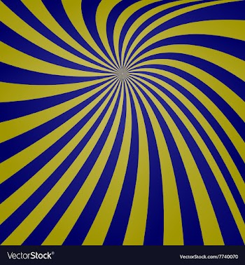 Blue yellow spiral design vector image