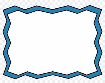 Blue Zig Zag Frame - Blue Clip Art Border