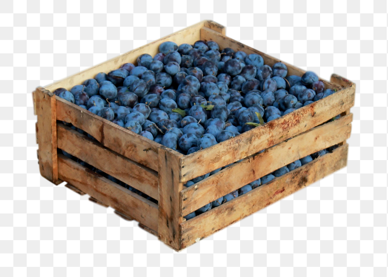 Blueberries in crate png sticker, | Free PNG - rawpixel