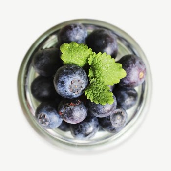 Blueberries in jar collage element | Free PSD - rawpixel