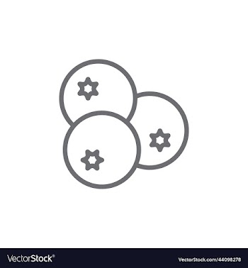 blueberry abstract line art icon