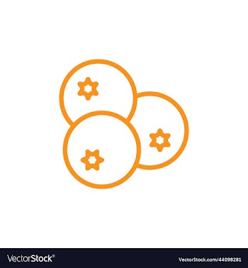 blueberry abstract line art icon