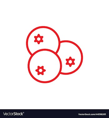 blueberry abstract line art icon