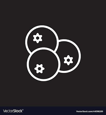 blueberry abstract line art icon