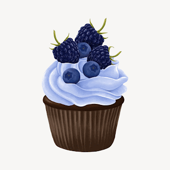 Blueberry cupcake, delicious bakery dessert | Free Photo Illustration - rawpixel